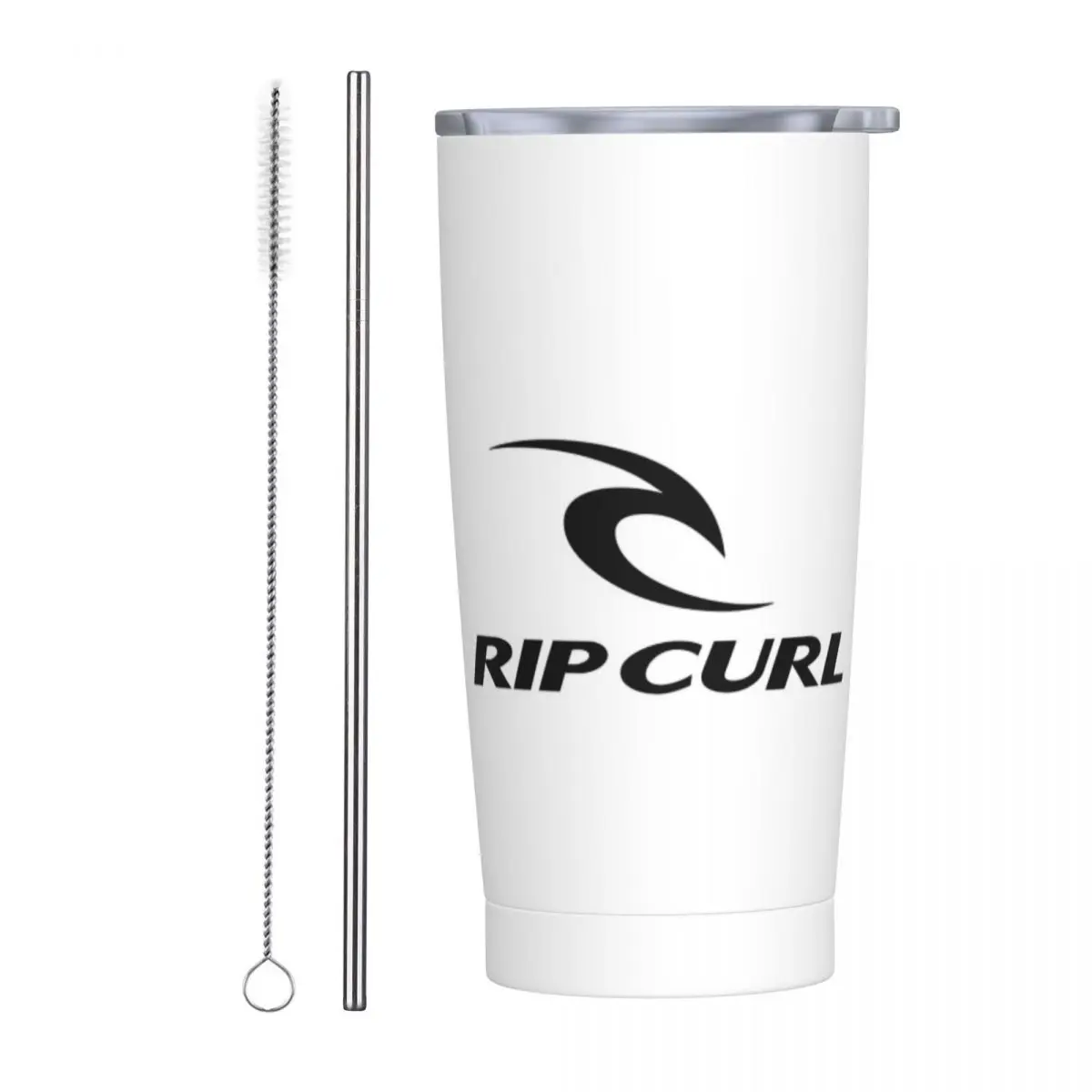 Rip Curl Logo Stainless Steel Tumbler Vacuum Insulated Mugs Thermal Cold Cups Straw With Lid 20oz