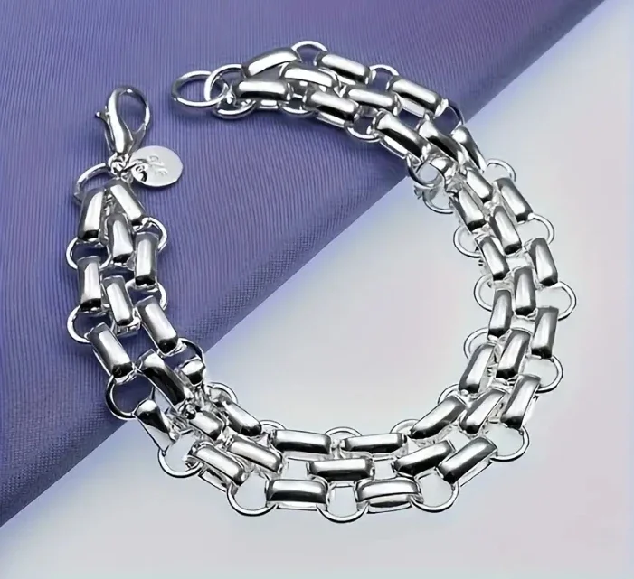Charm 925 Sterling Silver Classic Bracelets for Women Man Fashion Designer Party Wedding Jewelry Holiday Gifts