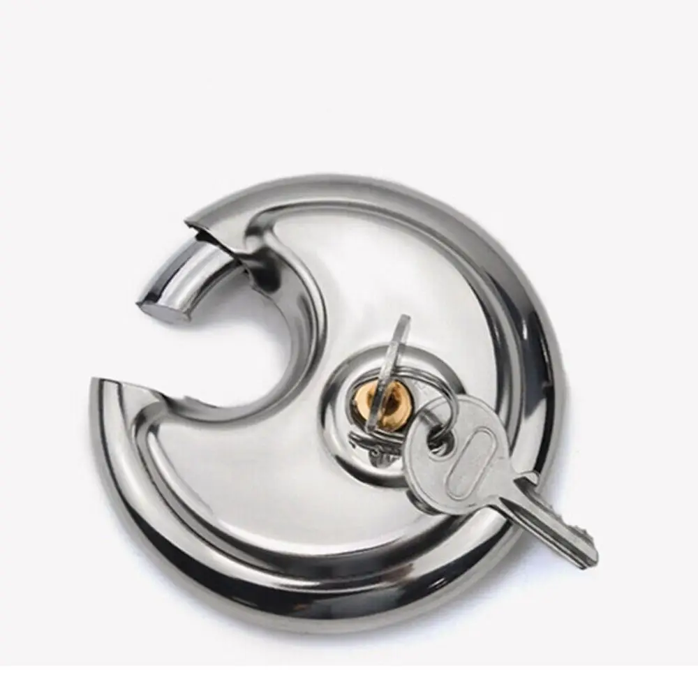 قفل فطيرة مستدير من الفولاذ المقاوم للصدأ متين مقاوم للماء وقفل دائري عالي التحمل وخزانة تخزين مقاومة للصدأ #4