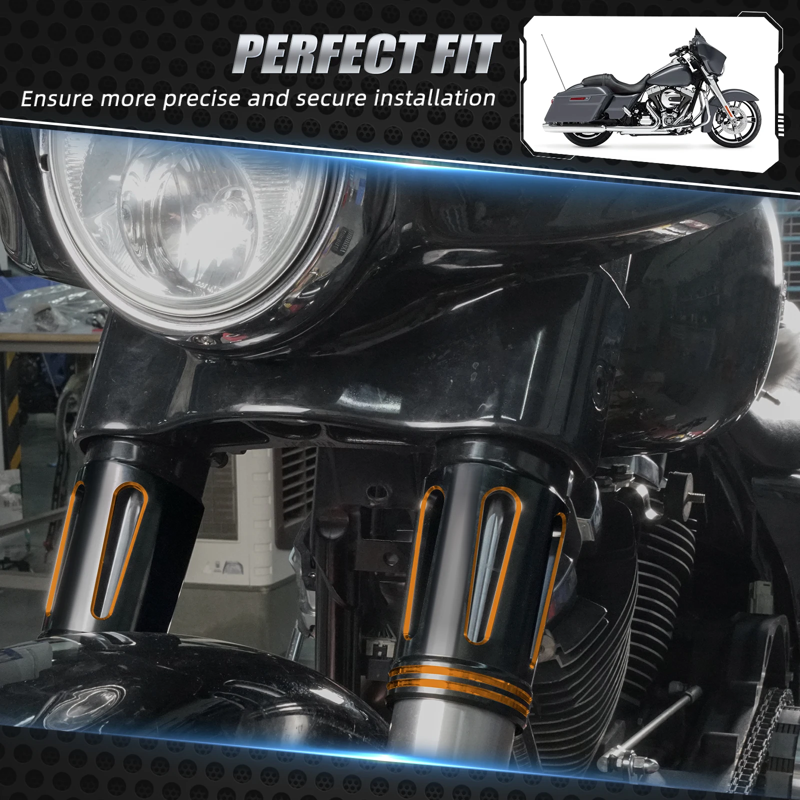 ل هارلي ستريت جلايد FLHX/خاص FLHXS NICECNC شوكة المنزلق يغطي الطريق الإنزلاق خاص FLTRXS 2015-2023 الترا المحدودة FLHTK