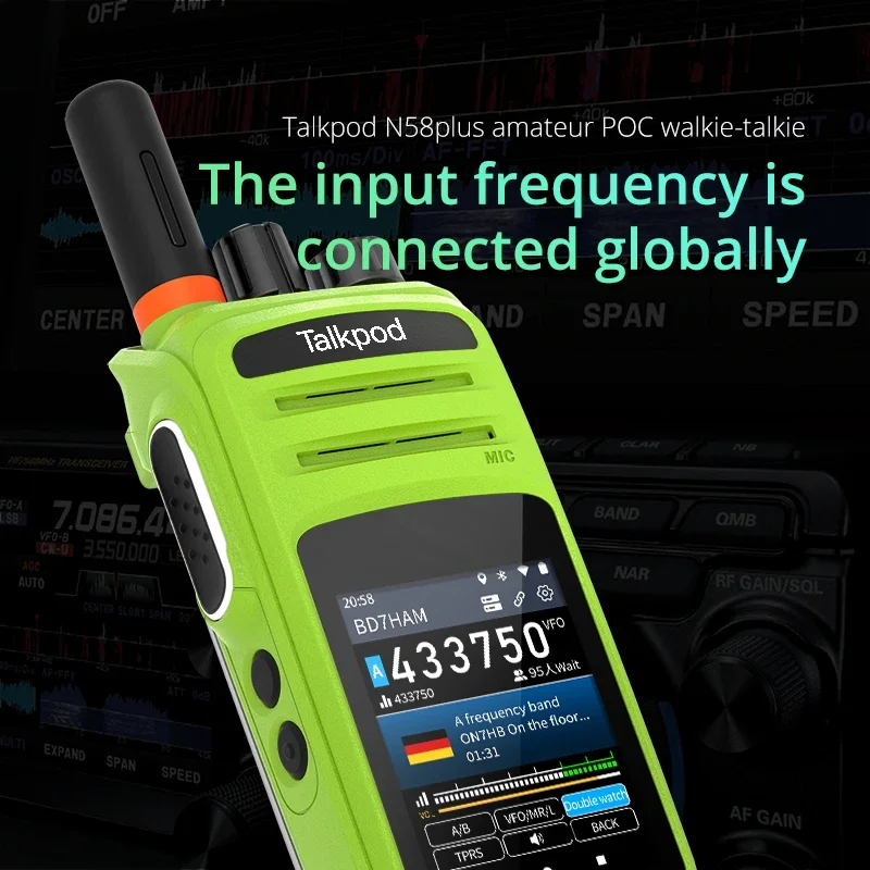 Talkpod Nuova radio di rete pubblica N58Plus Walkie Talkie Android con touch screen da 2,4 pollici Linkpoon Type C Ricarica