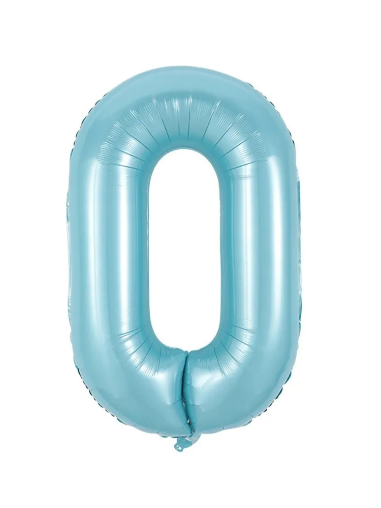 40 pouces grande perle bleu numéro ballons Jungle Safari anniversaire ballon fête feuille ballon 0 1 2 3 4 5 6 7 8 9 globos balles