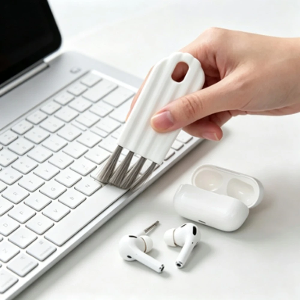 1PC Multifunctional Bendable Keyboard Cleaning Brush, Soft Dust Remover Tiny Computer Gap Cleaner Tool