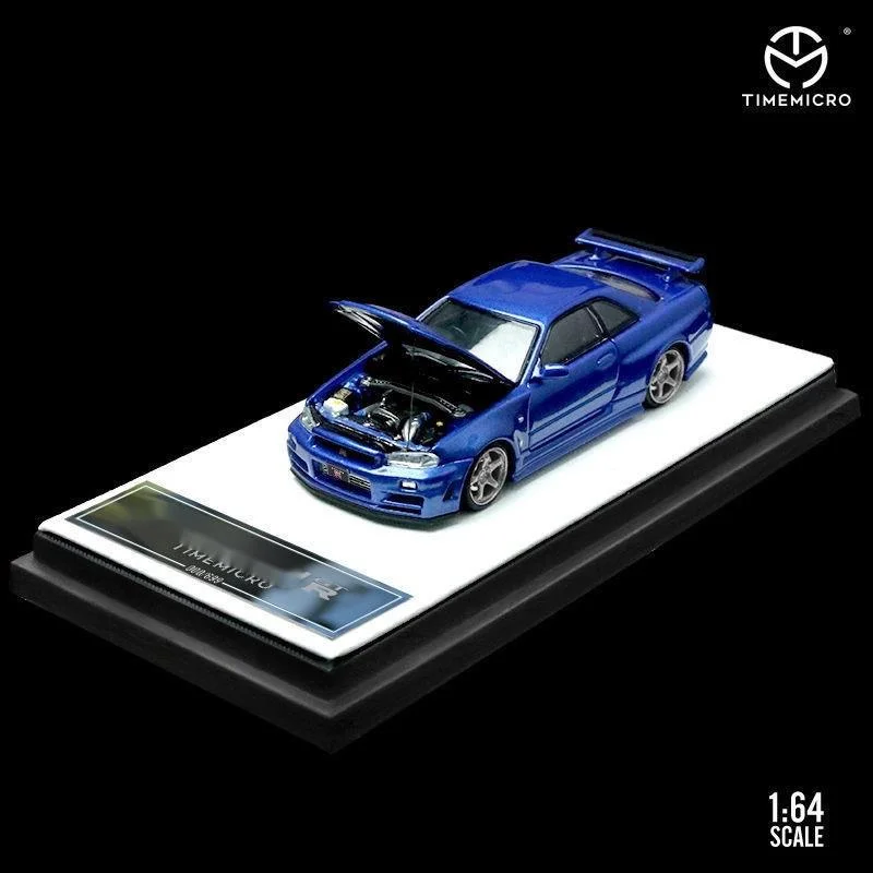 GTR R34 Open Cover TimeMicro TM 1:64 Simulated Alloy Car Model