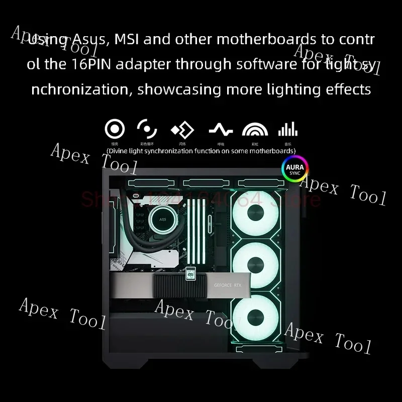 RTX4090/4080/4070 Graphics Card 16PIN Adapter 180 Degree Graphics Card Power Steering ATX3.0