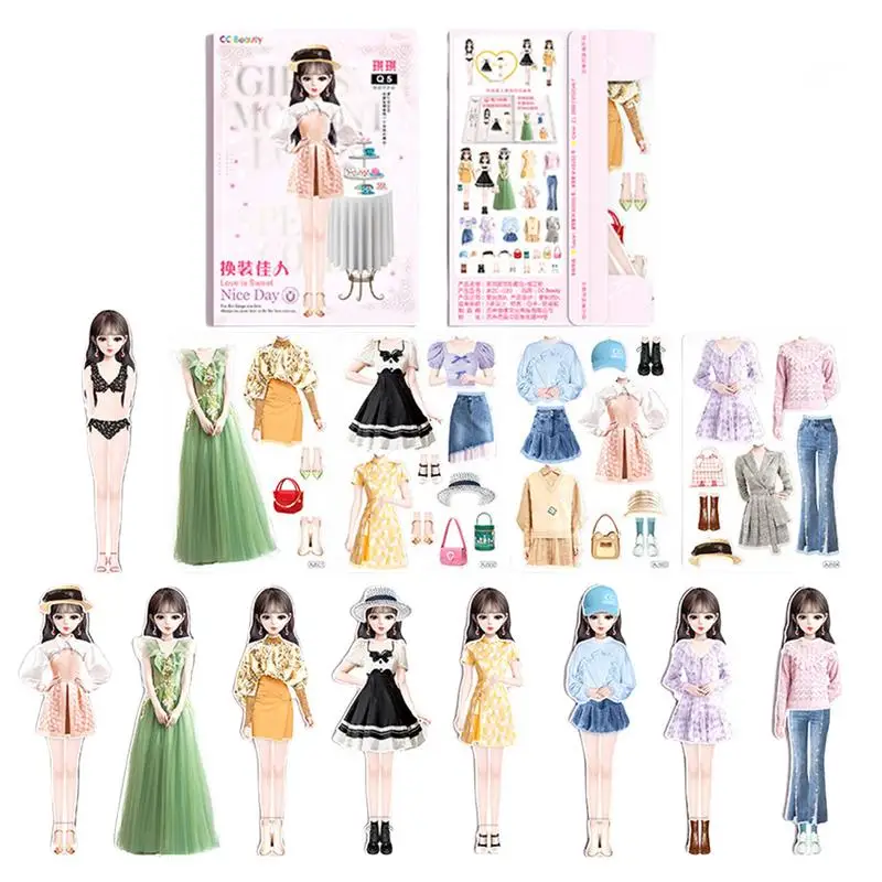 Magnético Dress Up Toy para Meninas, Criativo Magnet Paper Dolls, Puzzles Criados, Conjunto de Imaginação, Presente de Aniversário para Criança, Casa