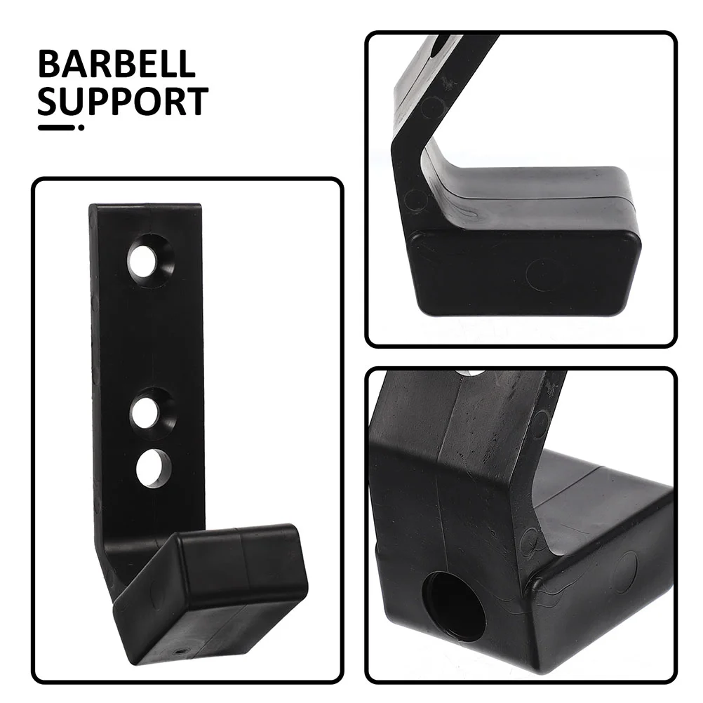 4 Pcs Barbell Stand Storage Rack Black Hooks Holders Foldable Clothes Wall Mounted Dumbbell