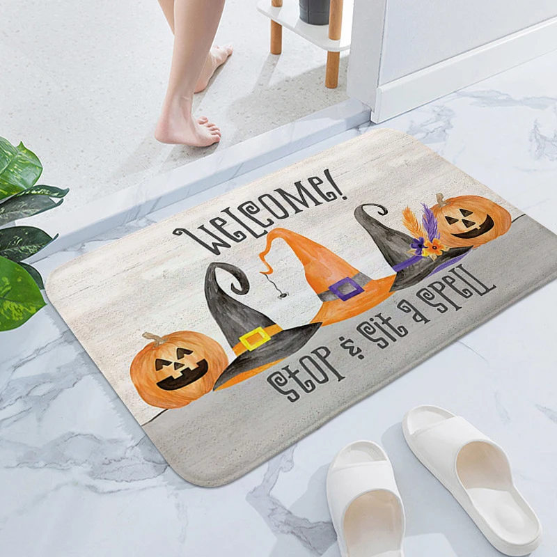 Bath Rug A-Welcomes Aesthetic Door Entrance Carpet Kitchen Floor Mats Front Door Mat Hallway Sleeping Room Rugs Non Slip Carpet