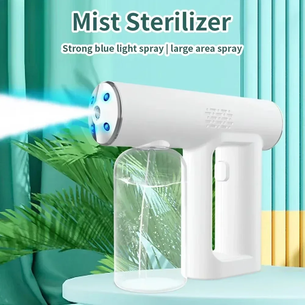 Nano Steam Gun Hair Care Nano Hydration Sprayer Portable Hot Dyeing Wireless Atomization Sanitizer Care Blue Micro Mist Machine