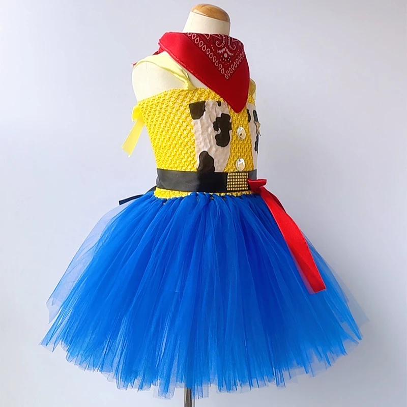 Cowgirl Toy Woody Dresses for Girls Jessie Cosplay Costumes Kids Christmas Halloween Outfits Fancy Tutus