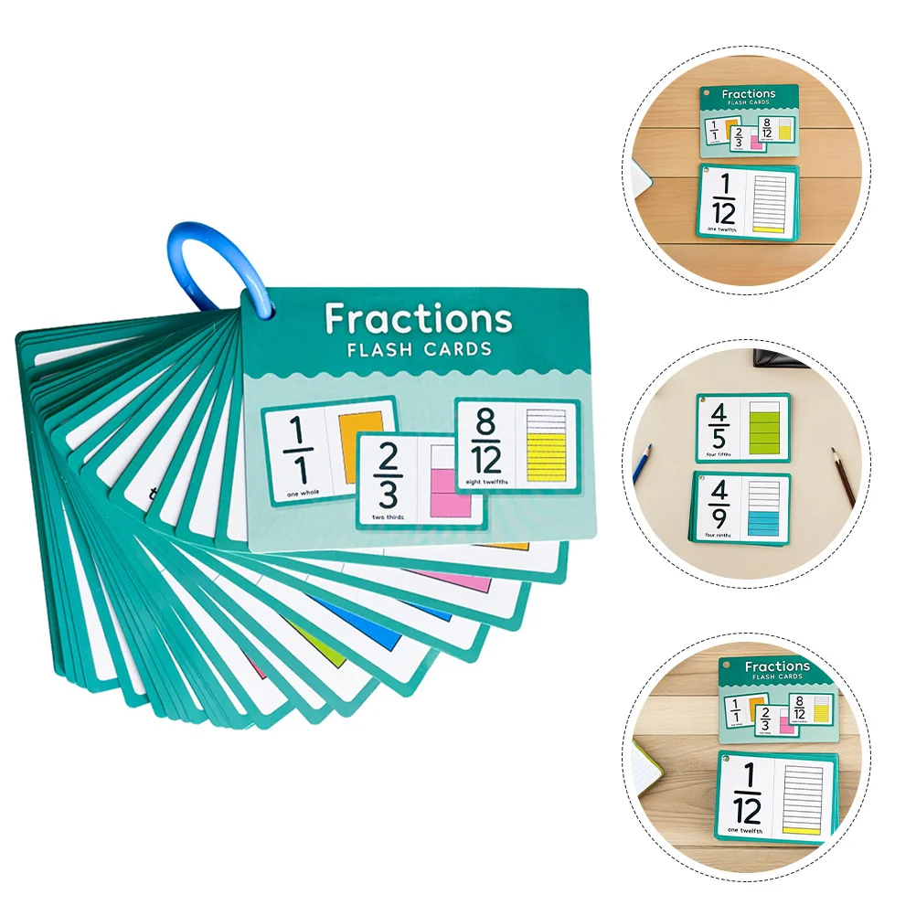 

Score Learning Card Fraction Manipulatives Study Activity Kits Coated Paper Tools Preschool Practice