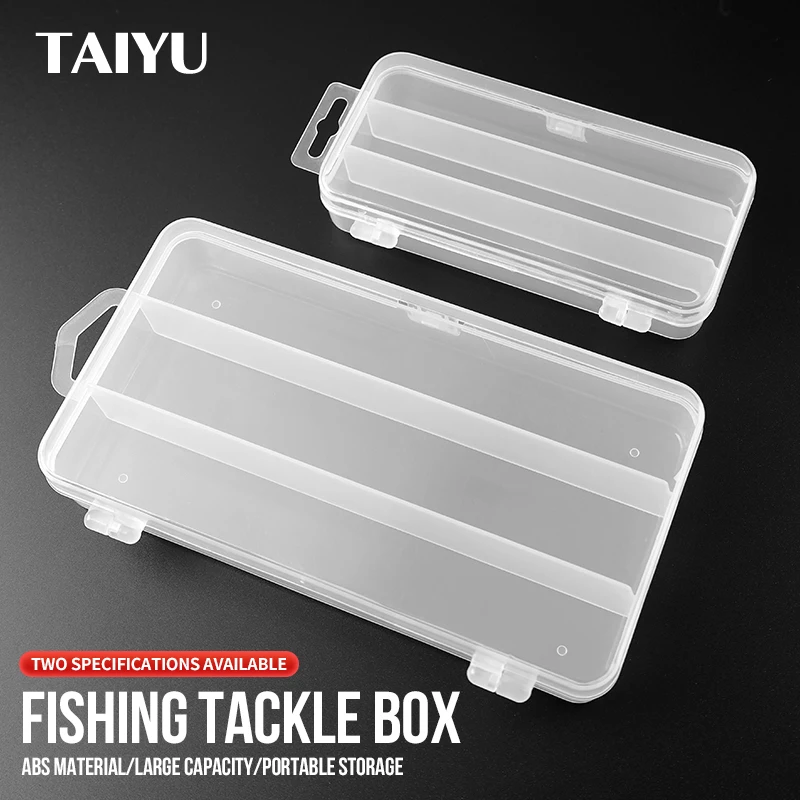 TAIYU 3 Compartment Mini Fishing Tackle Box Storage 13cm 17.5cm Lure Baits Minnow Pencil Lure High Quality Fishing Box