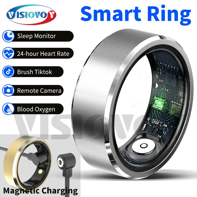 New 5ATM Waterproof Smart Ring For Samsung Galaxy Ring Men Women 24H Health Monitor Gesture Control Multi-sport Mode Smartring