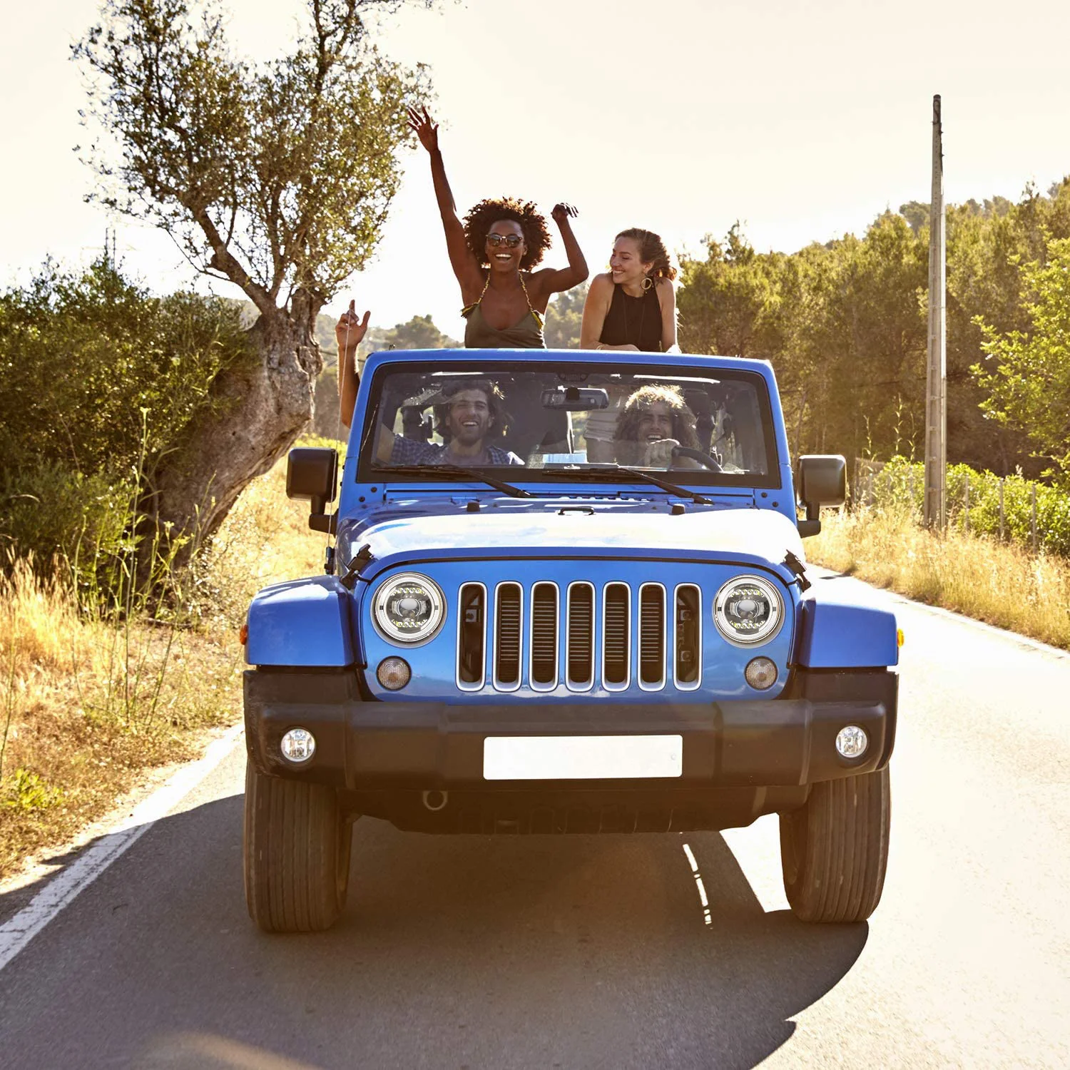 Vinstar 2X  Auto Led 7 Inch  Headlights Bulb High Power Round Waterproof Car Headlight for Jp for Wrangler for L