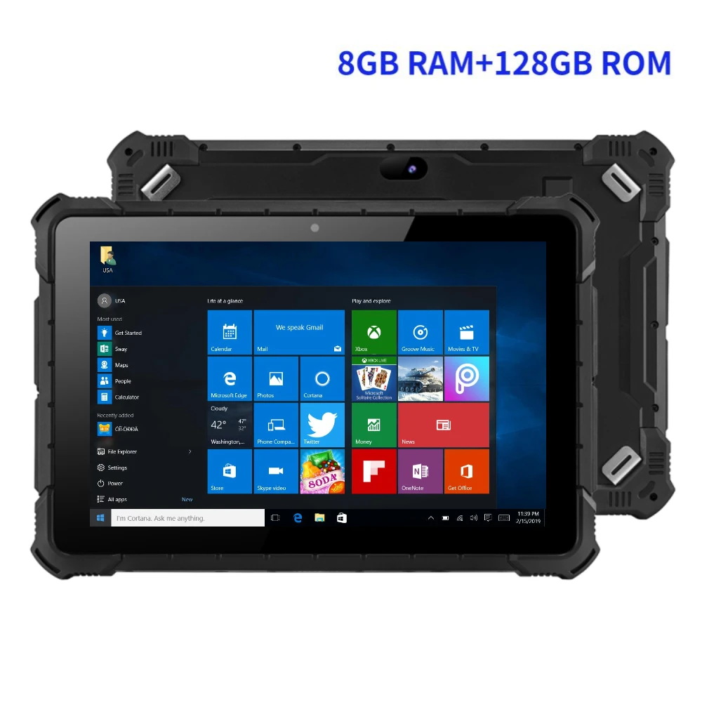 Industriële Windows 10 Tablet Pc K7G Vehicle Mount Computer Win10 Vingerafdruk 10 Inch Intel N4120 8Gb Ram 128Gb RJ45 RS232 DB9