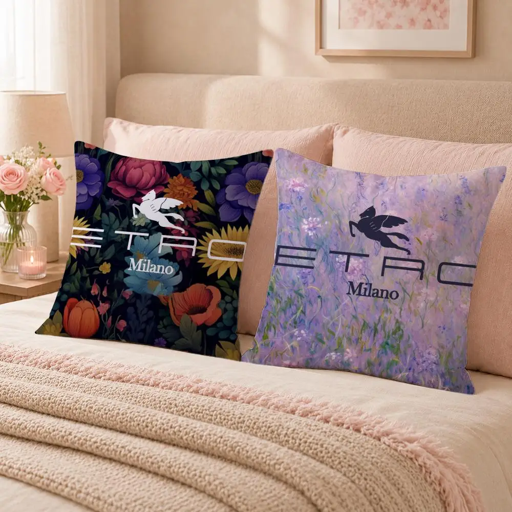 Fashion Brand E-EtroS Cushion Cover Double-Sided Printed Pillow Cover Hypoallergenic Dust-Mite Proof
