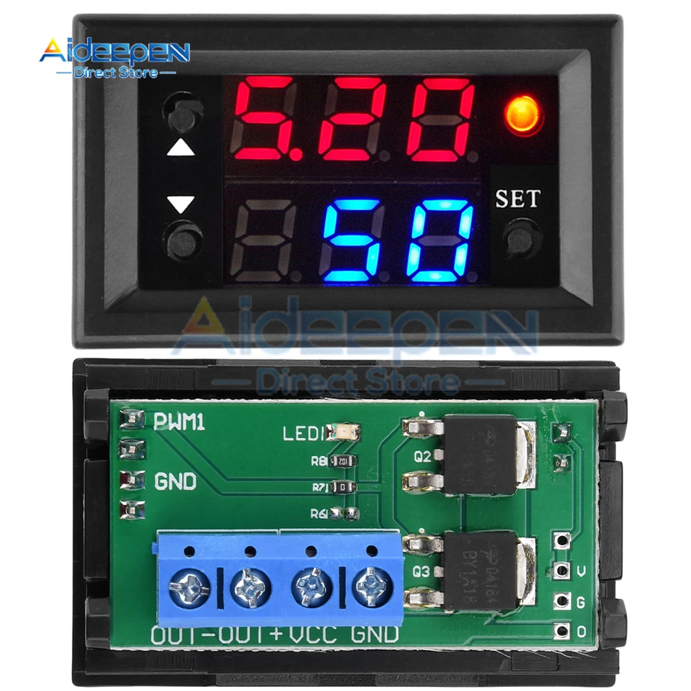 DC 4-28V PWM Frequency Tester 10A High-power Governor 1hz-160khz Frequency And Duty Cycle Are Independently Adjustable 0~100%