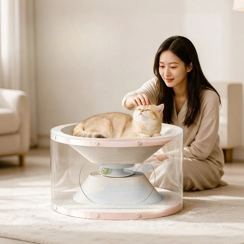 Cat scratching board cat nest wear-resistant double-layer scratching nest cat toy self-hi boredom relief artifact