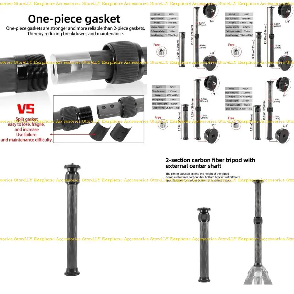 

462E Tripod Extender Tripod Extension Tube Tripod Center Column Gimbal Extension Pole
