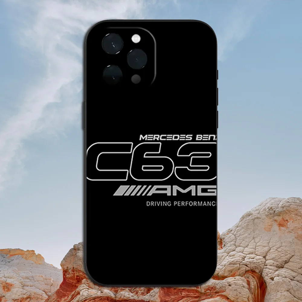 A-AMGS C63 Luxury Sports Car W204 Phone Case for iPhone 11 12 13 14 15 16 Max Pro Plus Soft Shell