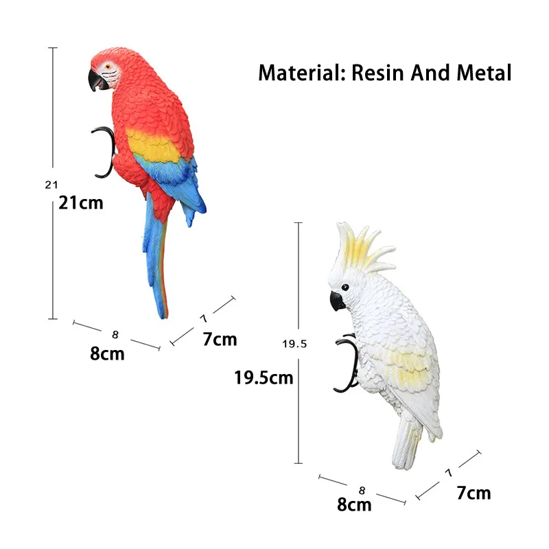 Kreatywna doniczka papuga z żywicy ogrodowa Ornament dekoracyjny posąg rzeźby zwierząt do domu pomieszczenie biurowe Patio