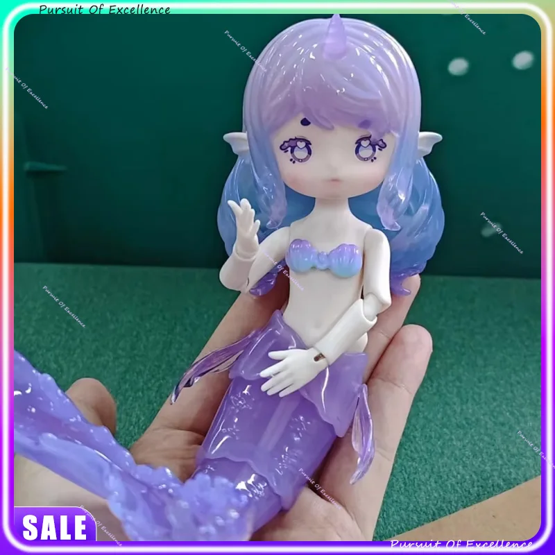 

23CM Eucalyptus Painted Tidal Secret Fantasy Biological Mermaid Bjd Joint Mobility Gift Blind Box Hand-Made Ornaments Boxed