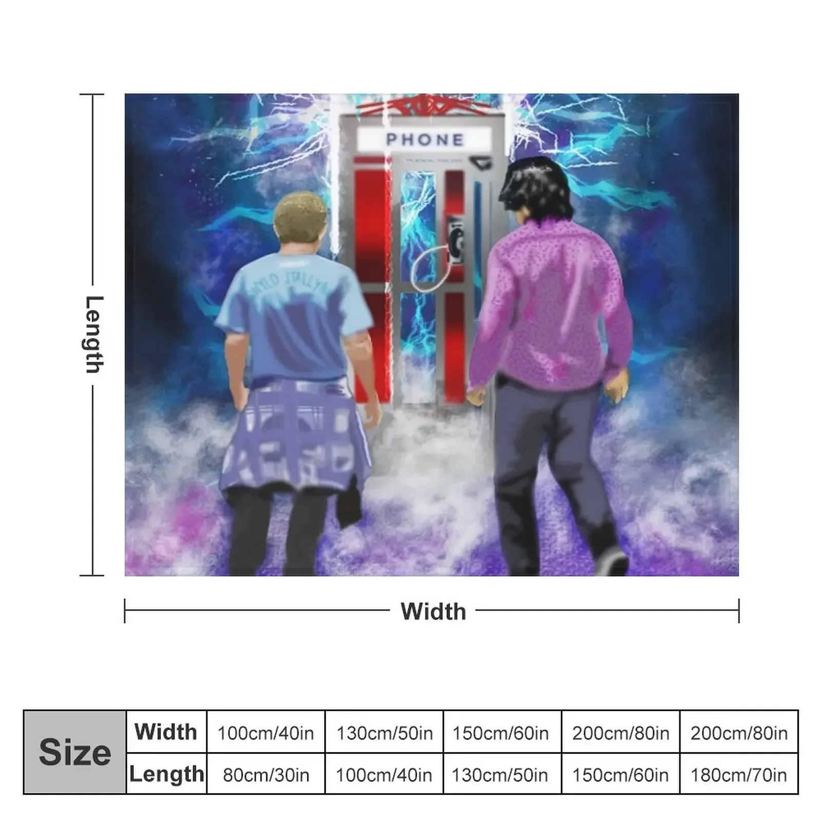 Bill and Ted Fan Artwork Throw Blanket Stuffeds blankets and throws Blankets