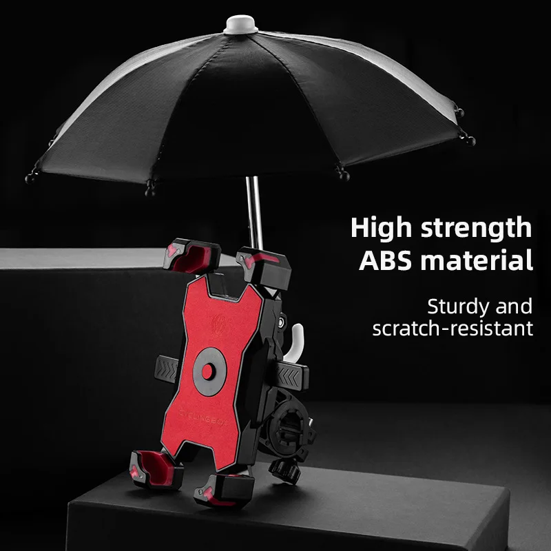 Bicycle Mobile Phone Mount Electric Car Motorcycle Phone Support Stand Rider Navigation Rack Phone Holder with Umbrella