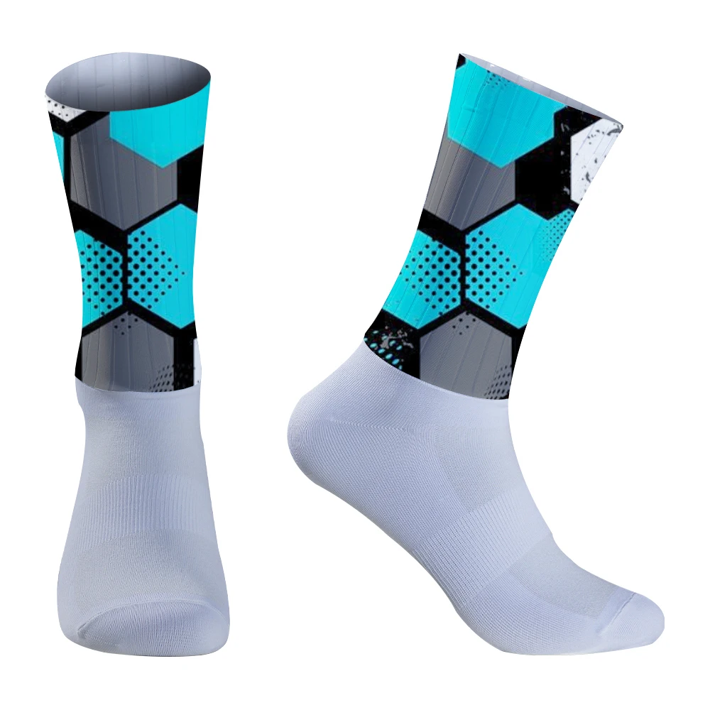 2024 New Summer Cycling Socks Men Women Road Bike Anti Slip Silicone Seamless Aero Socks