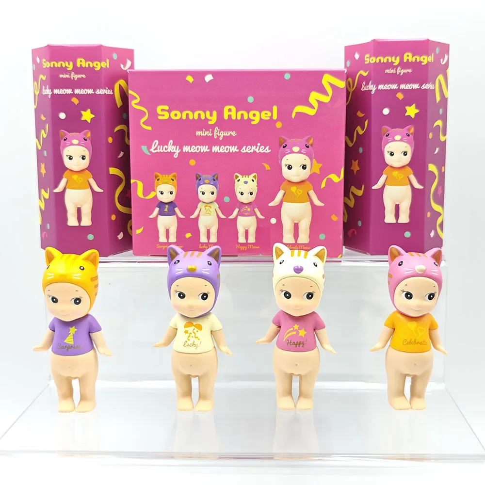 

New Sonny Angel Blind Box Toys Lucky Meow Meow Serie Anime Mini Figures Surprise Trendy Desktop Ornament Birthday Christmas Gift