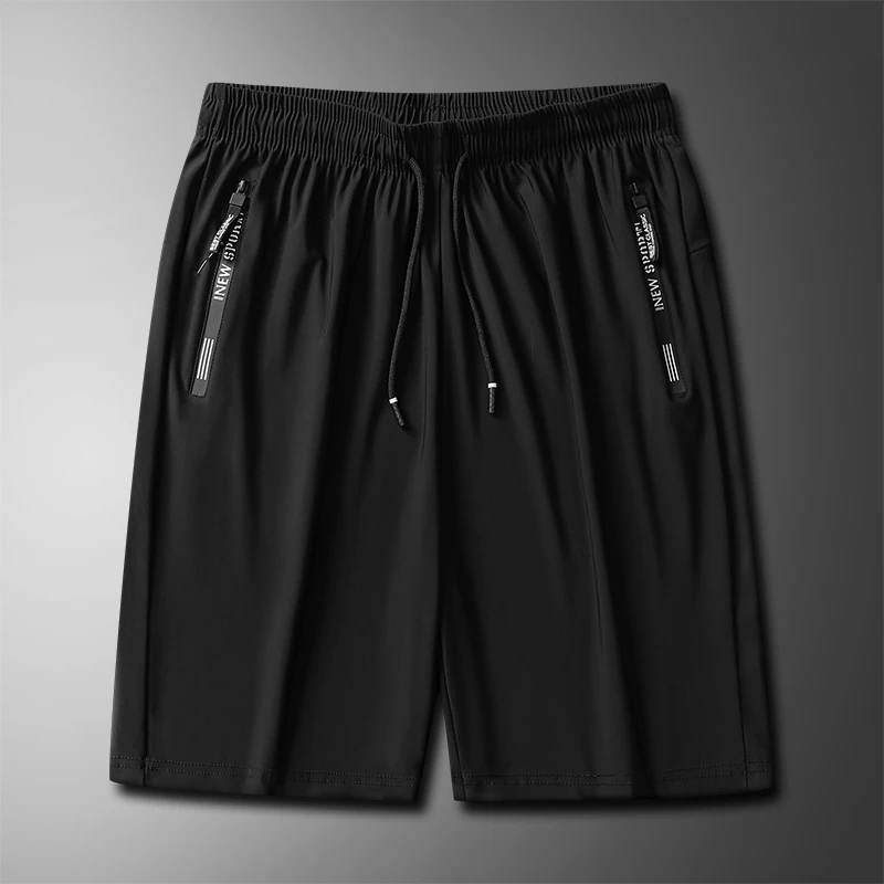 Mode lose elastische Taille Reiß verschluss taschen gespleißt bedruckte Briefs horts Herren Sommer neue übergroße All-Match-Casual-Shorts