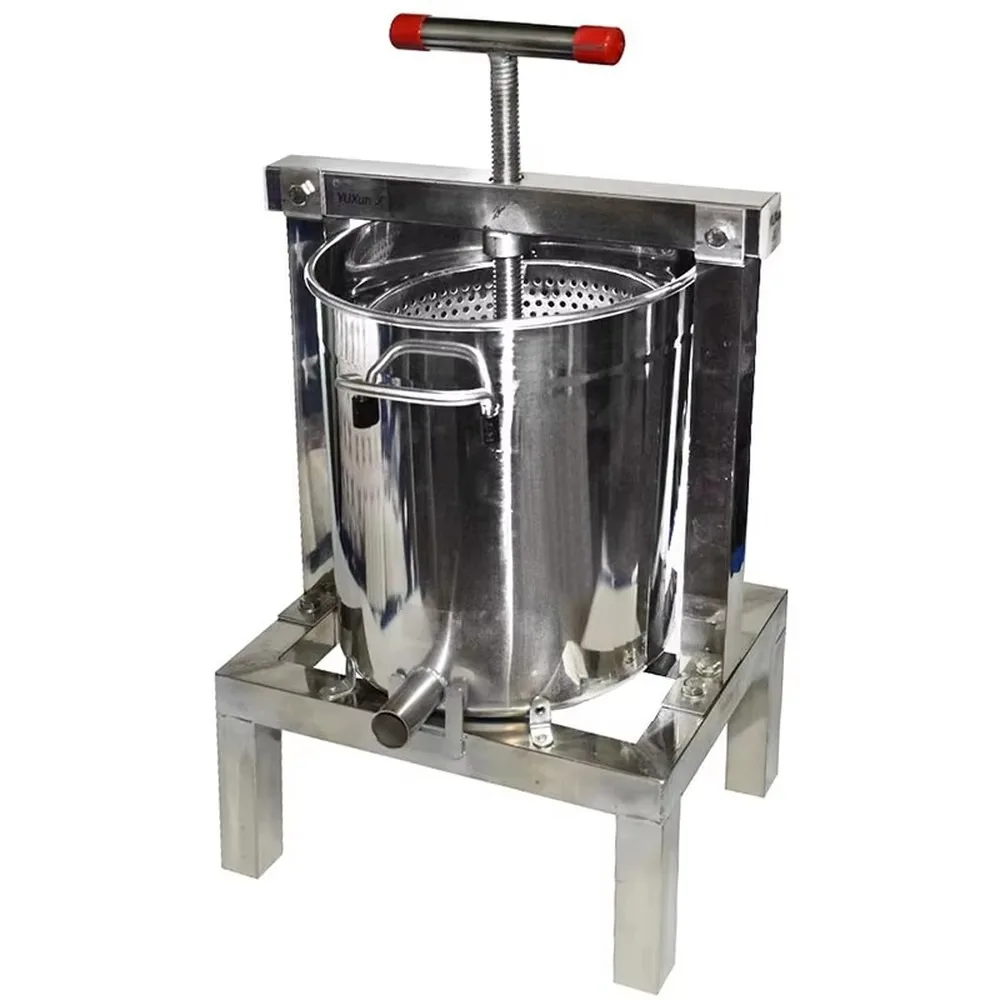 Stainless Steel Bee Wax Press 23cm Diameter Honey Presser Machine Beekeeping Tool Durable Manual Wax Processing