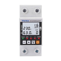 2P 63A Graffiti APP WiFi Intelligent Leakage Over and Under Voltage Protection Relay Switch Circuit Breaker