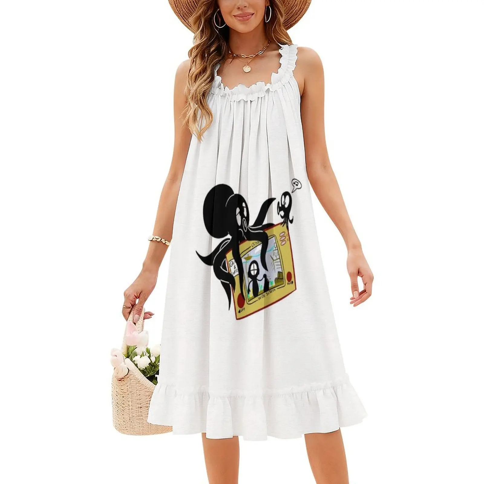 فستان بوهيمي عتيق من الأخطبوط بأكمام منتفخة أو خيارات بدون أكمام للنساء لعبة فستان وساعة لعبة ساعة السيد لعبة وحفلات