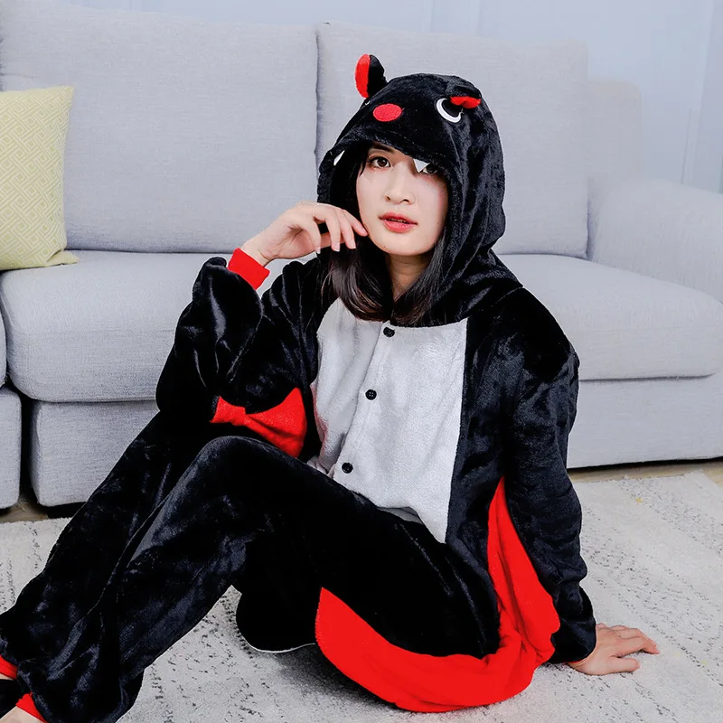 Bat Sleepwear Nightgown Adult Onesie Lingerie Bodysuits Kigurumi Animal Costume Homewear Halloween Cosplay Nightie Pajamas