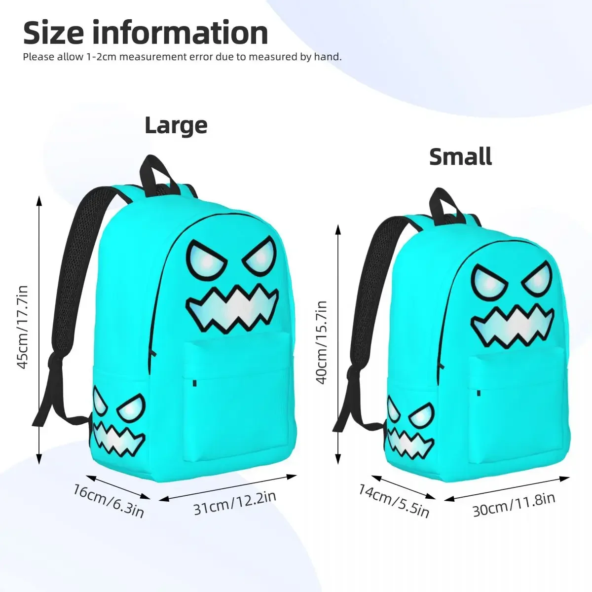 Geometry Cube Dash Game Backpack for Preschool Kindergarten School Student Unblocked Level Book Bags Boy Girl Kids Daypack