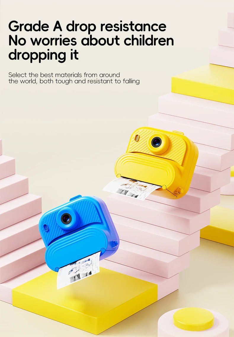 DIY Instant Print Kamera 48MP Kleinkind Kamera Instantanea 1080P HD Kinder Kamera Alter 3-12 Spielzeug Kameras Weihnachtsgeschenke für Kinder – Detail 3