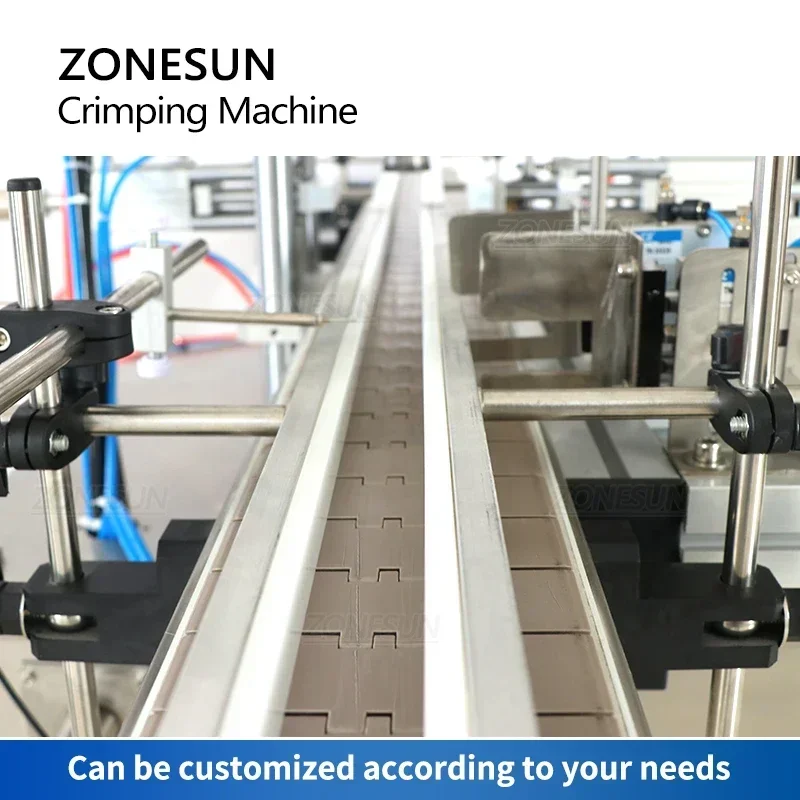 ZONESUN ZS-YG11 Automatic Perfume Bottle Crimping Capping Machine Sprayer Cap Scent Fragrance Bottle Packaging Line