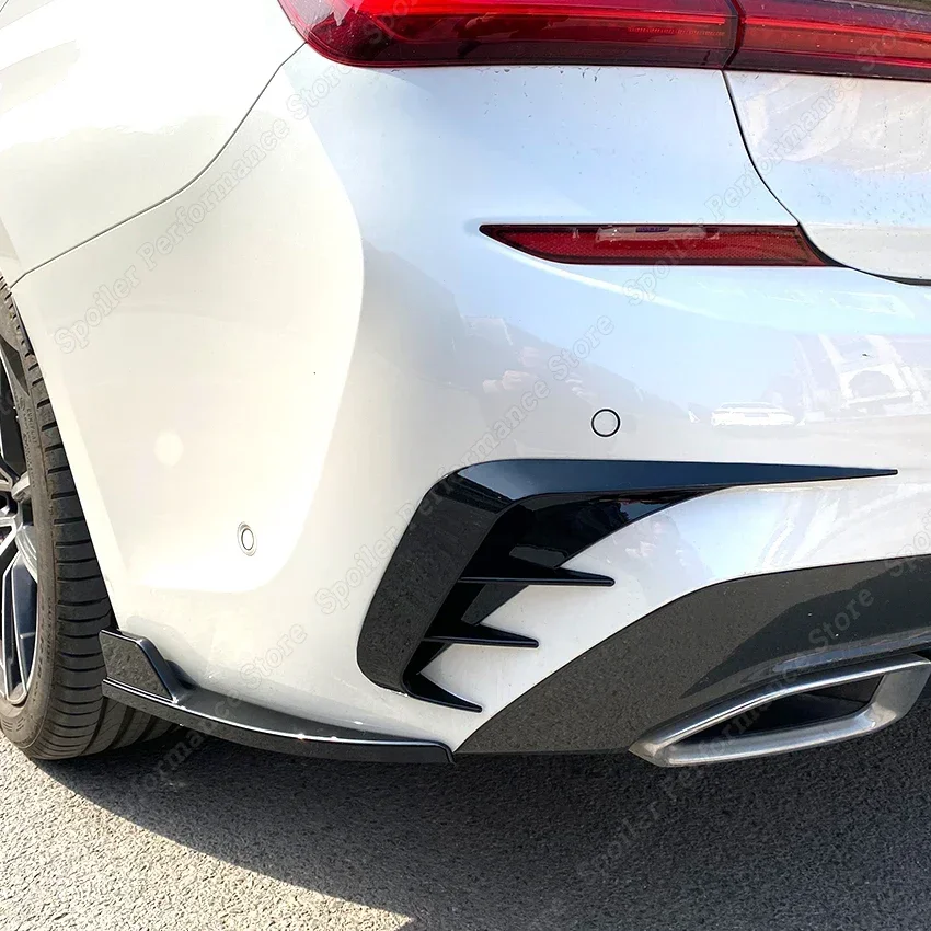 

Глянцевый задний бампер Canards Vent M-PACK Боковой разветвитель для BMW 3 серии G20 320e 330e 318i 320i 325i 330i 340i 2019-2022