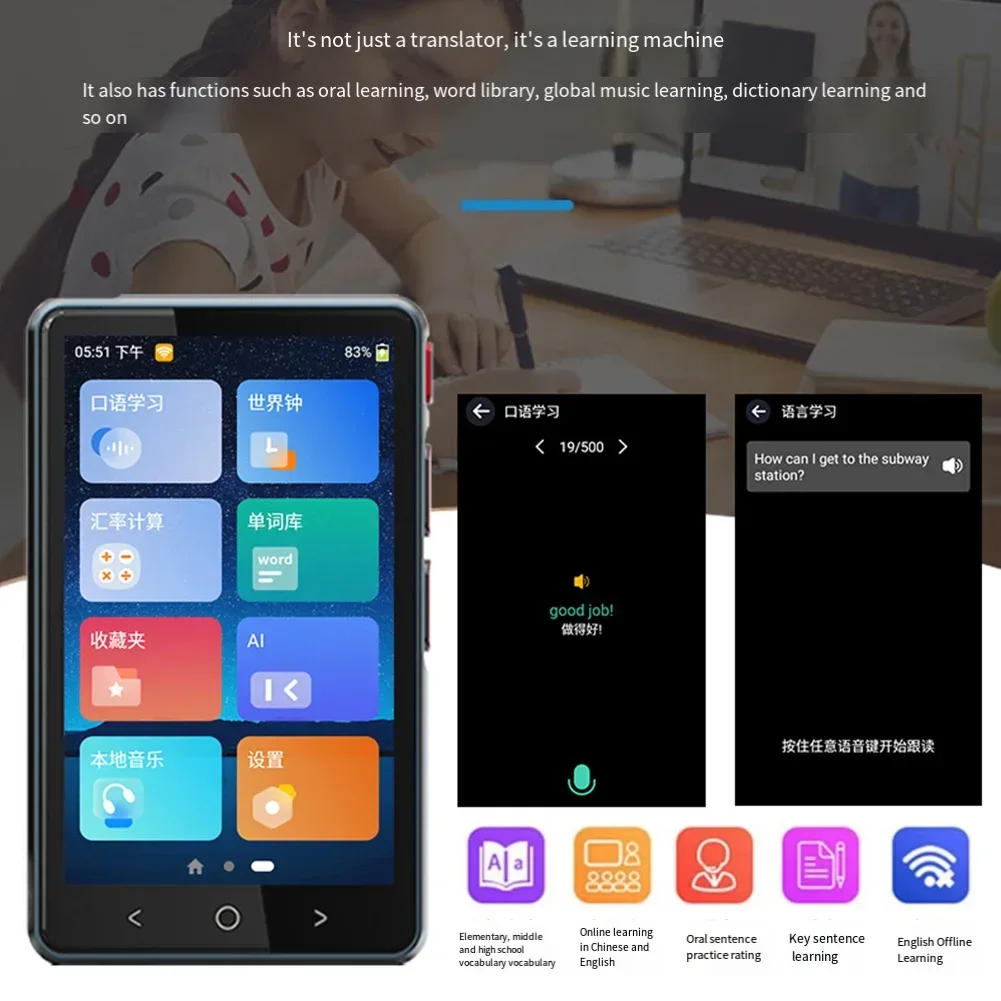 

Travel Companion Smart Voice Translator Supporting Real Time Conversations in Over 135 Languages via WiFi or Offline Use