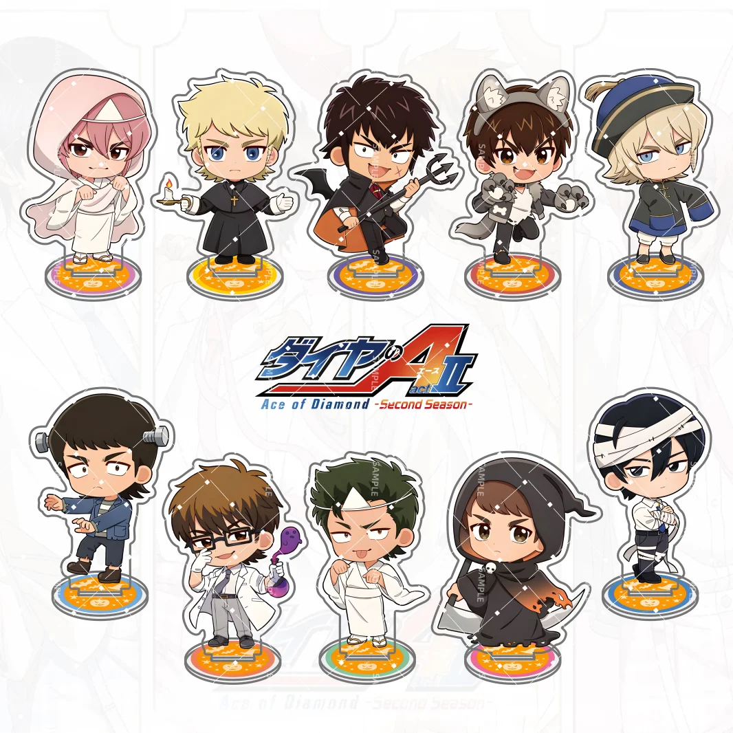 Ace of Diamond Halloween Ver.  Acrylic Stand Figure Keychain Anime Table Decor Collection Desk Display Ornament Gift For Fans