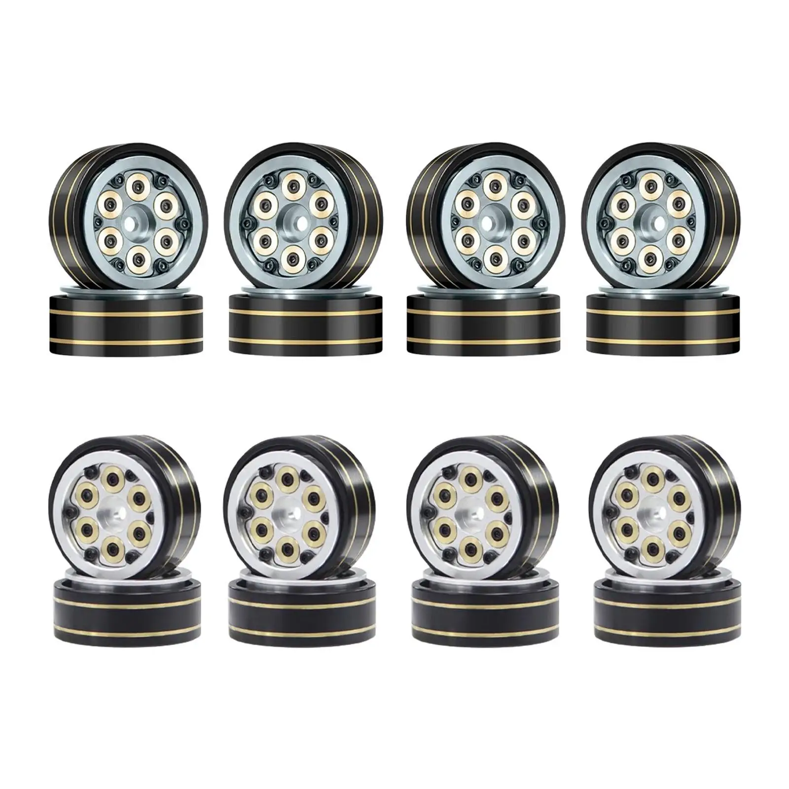 

Tire Wheel Metal Wheel Rim Hub RC Car Spare Part Wheel Hub Brass Counterweight Wheels for 1:24 SCX24 1:18 Truck Replacements