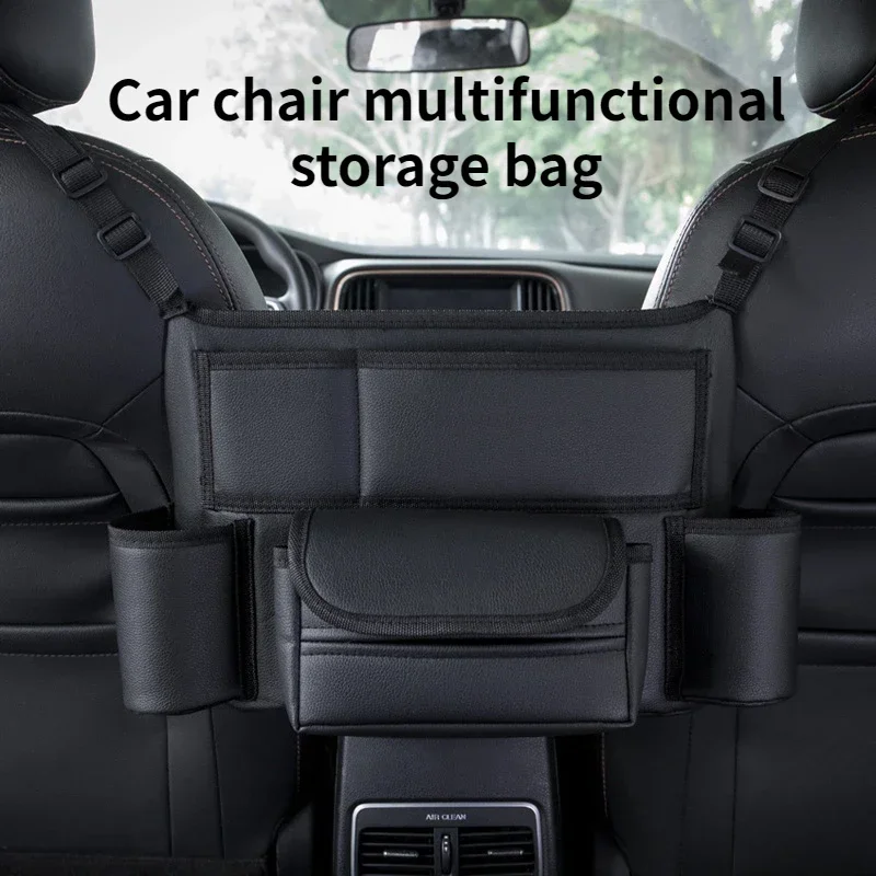 Car Seat Middle Hanger Storage Bag Luxury Auto Handbag Holder Between Seats Tissue Pockets Storage and organization bag