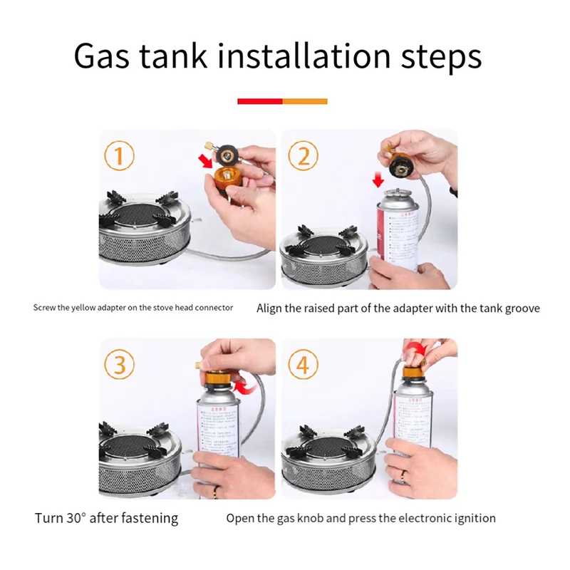 

Portable Camping Gas Stove Folding Cassette Stove Windproof High Power Picnic Gas Stove Camping Equipment Durable Easy To Use
