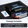 Zeee-lipo 3s fpvドローンバッテリー,xt60コネクター,rcカー,ボート,飛行機モデル,rcパーツ,11.1v,120c,5200mah,152mm 6