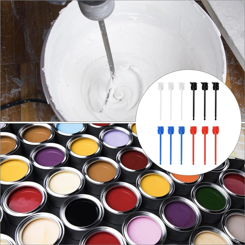 

ABFY-Epoxy Mixer Attachment For Drill, 12-Piece Set - Helix Paddles, Paint Stirrers Drill Attachment, 6.5-Inch