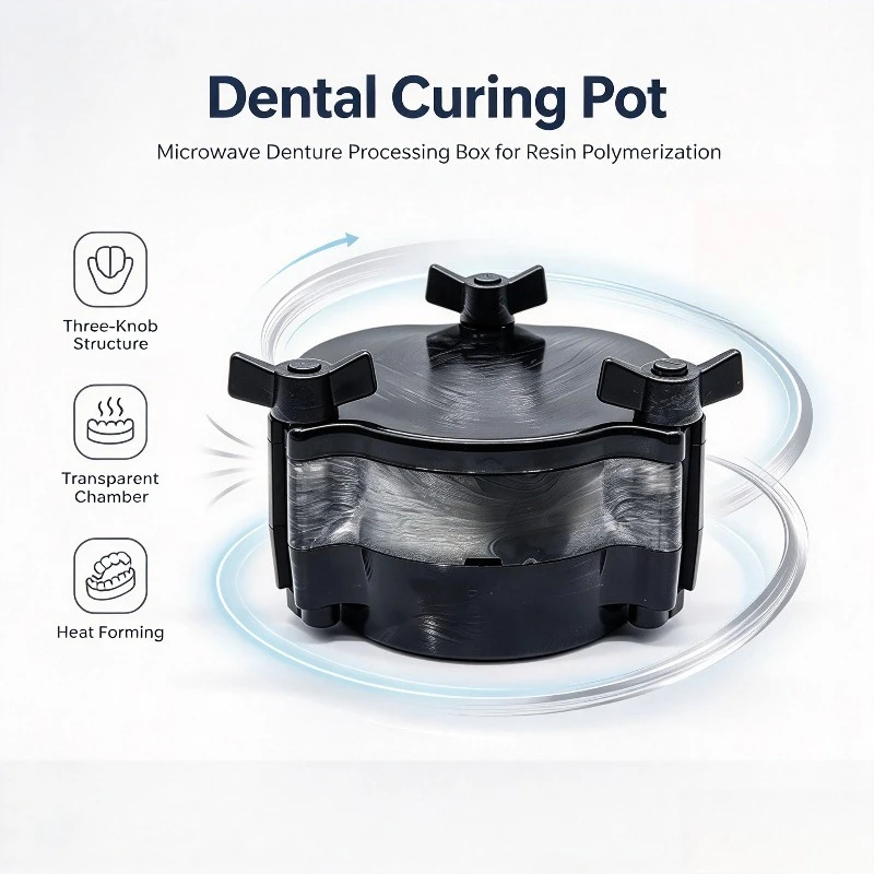Dental Lab No.7 Denture Flask for Microwave, Heat Curing Molding Box for Removable Denture Polymerization Processing