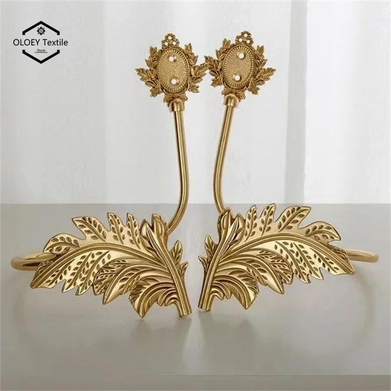 

Full Copper Wall Curtain Hook Orchid Bow Shape Curtain Buckles Holdbacks Wall Mounted Decoration Curtain Hanger For Living Room