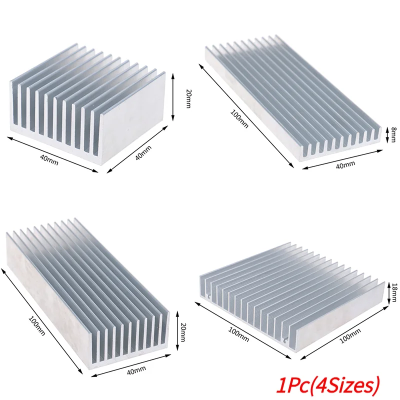 1Pc Extruded Aluminum Heatsink For High Power LED IC Chip Cooler Radiator Heat Sink.