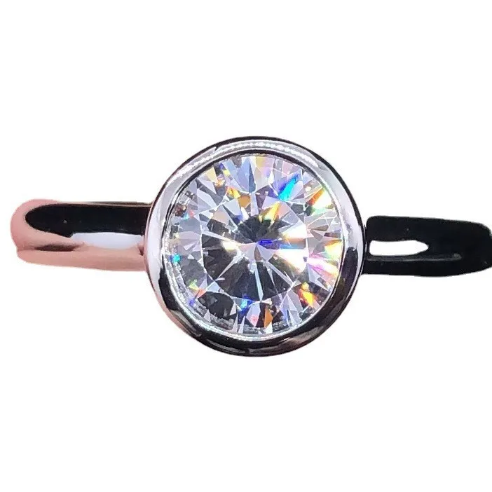 خاتم مجوهرات بلاتينيوم PT950 للسيدات، مويسانيتي مثبت على قيراط واحد، ملابس يومية فاخرة